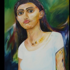 Svenja Winnegge: 'Afghanistan', 2007 Oil Painting, Portrait. 
