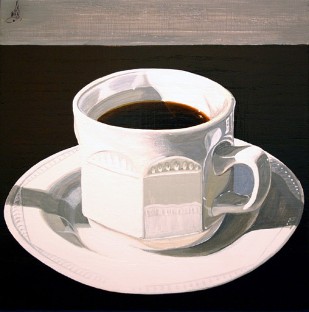 Artist Wm. Kelly Bailey. 'Morning Coffee' Artwork Image, Created in 2008, Original Painting Acrylic. #art #artist