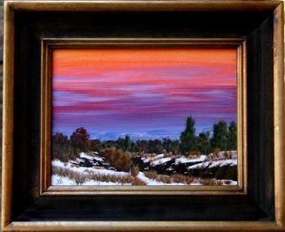 Wm Kelly Bailey: 'Southwest Winter Evening', 2011 Acrylic Painting, Landscape. Southwest Winter Evening Acrylic painting on canvas panel.  Size listed is image size frame size is 14. 5x17. 5.  Available.Out in the southwest, sometimes the sunset colors reflected in the clouds on the opposite horizon away from where the sun is setting are just as beautiful as the primary ...