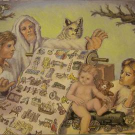 Wendy Lippincott: 'Four Ages of Man', 2004 Oil Painting, History. Artist Description: The four ages of man...