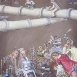 Wendy Lippincott: 'Short Circuit', 2013 Oil Painting, Science. Artist Description:    Evolution, Science        ...