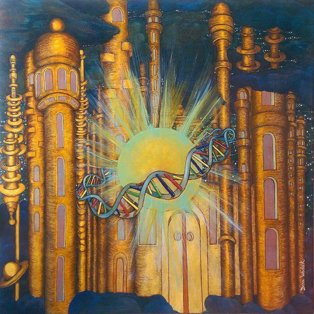 Artist Dana Wodak. 'DNA SECRET' Artwork Image, Created in 2016, Original Painting Oil. #art #artist
