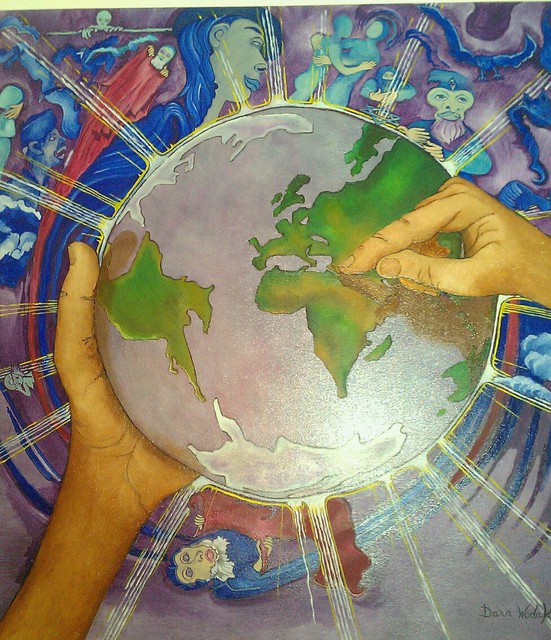 Artist Dana Wodak. 'Mother Earth2' Artwork Image, Created in 2015, Original Painting Oil. #art #artist