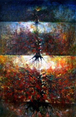 Wojtek Kowalski: 'The Fire Of Forest', 2000 Oil Painting, Psychedelic. unusual, very, vibrance, vibrant, warm, other, artist, colours, drawingpencil, fantasies, feelings, galleries, giclee, graphic, imagination, ink, oil, paintin, pastels, peace, poland, psychedelic, selftaught, silence, surrealisti, thoughts, trees, watercolour, joy...
