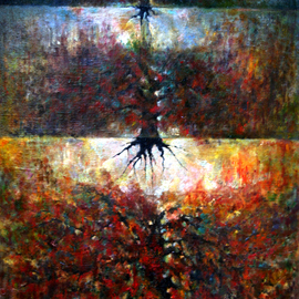 Wojtek Kowalski: 'The Fire Of Forest', 2000 Oil Painting, Psychedelic. Artist Description: unusual, very, vibrance, vibrant, warm, other, artist, colours, drawingpencil, fantasies, feelings, galleries, giclee, graphic, imagination, ink, oil, paintin, pastels, peace, poland, psychedelic, selftaught, silence, surrealisti, thoughts, trees, watercolour, joy...