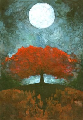 Wojtek Kowalski: 'for ever', 1998 Watercolor, Trees. 