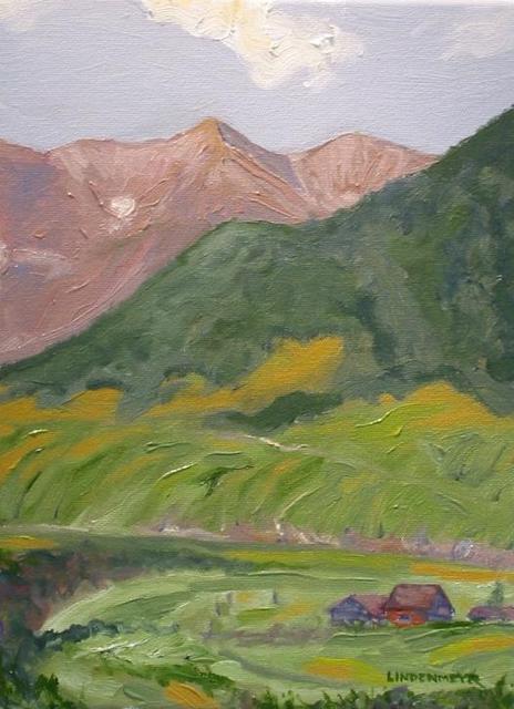 Artist Henry Woody Lindenmeyr. 'Brush Creek And Whetstone Mt' Artwork Image, Created in 2005, Original Painting Oil. #art #artist