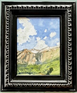 Henry Woody Lindenmeyr: 'Whetstone Mt Snippet', 2013 Oil Painting, Mountains. This framed oil on canvas depicts a piece of the grand Whetstone mountain, which stands outside of Crested Butte, CO.  I love the transitioning of seasons and this is from spring to summer even though it is toward the end of June Often is the case in the mountain environment ...