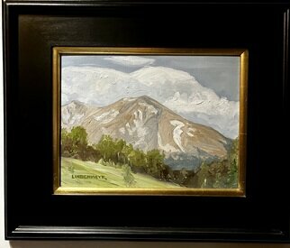 Henry Woody Lindenmeyr: 'Whetstone in Evening', 2010 Oil Painting, Mountains. oil on canvas board, framed ...