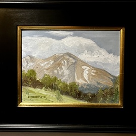 Henry Woody Lindenmeyr: 'Whetstone in Evening', 2010 Oil Painting, Mountains. Artist Description: oil on canvas board, framed ...