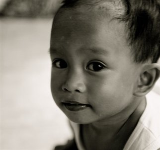 Carmel Rose Regencia: 'ngiw', 2007 Black and White Photograph, Children.  ngiw- ngiw. . . ...