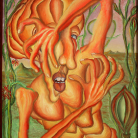 Richard Beckholt: 'Phobia', 2005 Oil Painting, Figurative. Artist Description:  The phobic reaction when one feels that life in every aspect is closing in . ...