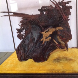 Shuili Chen: 'Wood sculpture single birds', 2014 Wood Sculpture, Wildlife. Artist Description:  