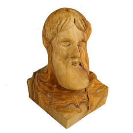 Kir Asariotis: 'zeus', 2014 Wood Sculpture, Mythology. Artist Description:   zeus ancient Athenian god. carving olive wood   ...