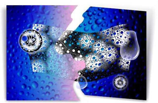 Artist Yaman Kayihan. 'Liquid' Artwork Image, Created in 2003, Original Computer Art. #art #artist