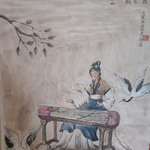 chinese painting lady By Qinghe Yang
