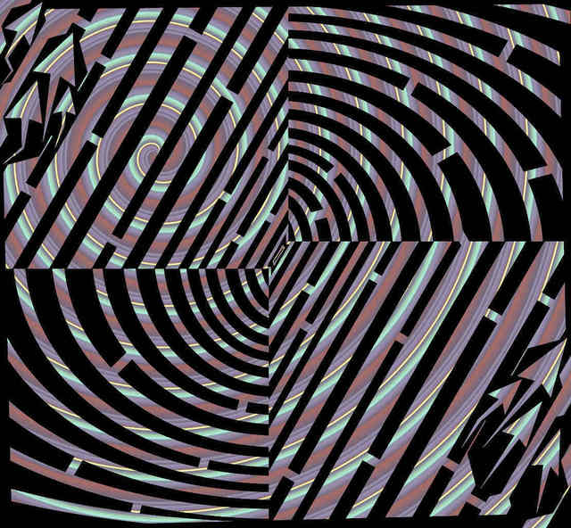 Yanito Freminoshi  'Maze Of Tunnel Illusion Abstract', created in 2013, Original Digital Drawing.