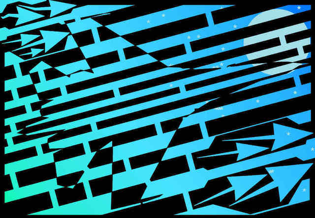 Yanito Freminoshi  'Supersonic Maze', created in 2013, Original Digital Drawing.