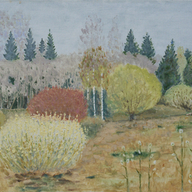 Vladimir Yaskin: 'Warm wet day in early may', 2011 Oil Painting, Landscape. Artist Description:       Tver region, spring, landscape, forest, painting, may     winter landscape Moscow Region    ...