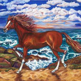 Yelena Rubin: 'Sunchaser', 2011 Oil Painting, Animals. Artist Description:  Dancing Paso Fino beautiful horse that came out from a fairytale. A horse is the projection of peoples dreams about themselves- strong, powerful, beautiful- and it has the capability of giving us escape from our mundane existence. Pam BrownEvery artwork is done using the best grade paints ...