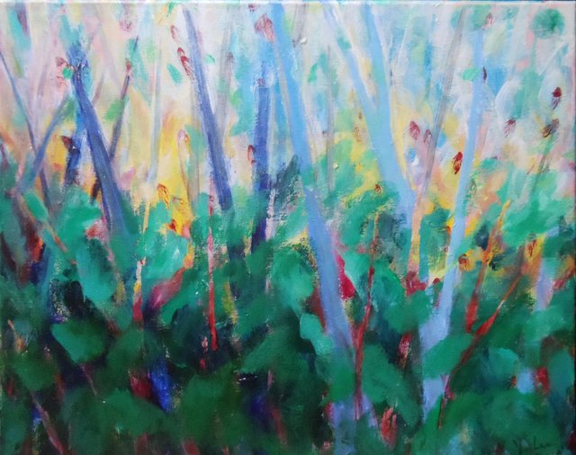Yeoun Lee  'Forest', created in 2013, Original Painting Acrylic.