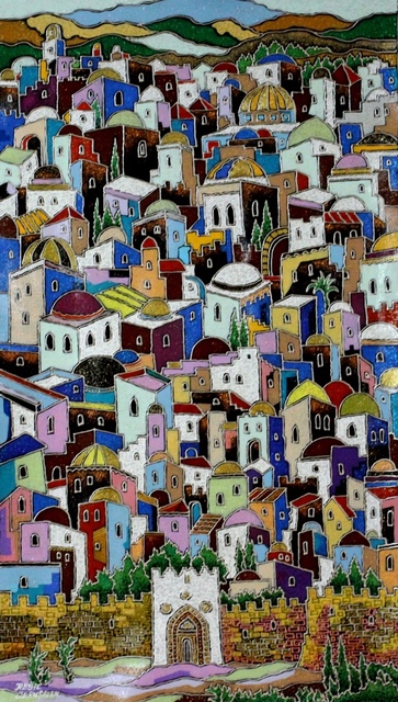 Yosef Reznikov  'Composition 24 Jerusalem', created in 2019, Original Painting Other.