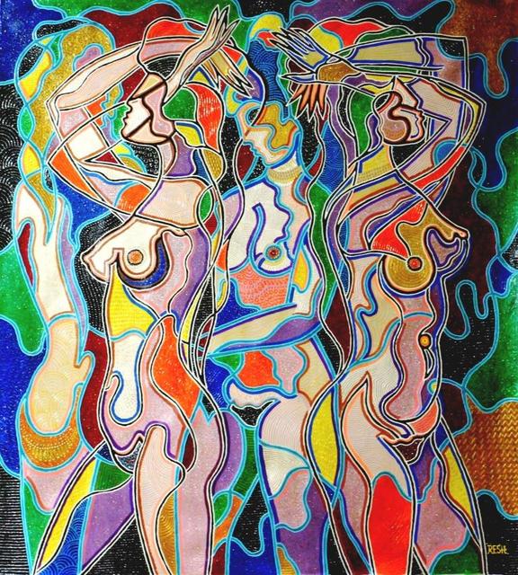 Artist Yosef Reznikov. 'Composition 44 Graces' Artwork Image, Created in 2017, Original Painting Other. #art #artist