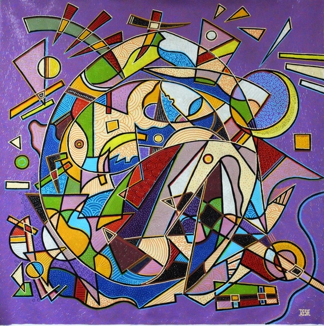 Yosef Reznikov  'Composition 5', created in 2020, Original Painting Other.