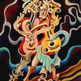 painting composition tango painting By Yosef Reznikov 
