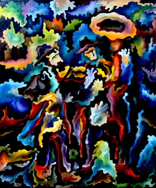 Yosef Reznikov  'Musicians', created in 2014, Original Painting Other.