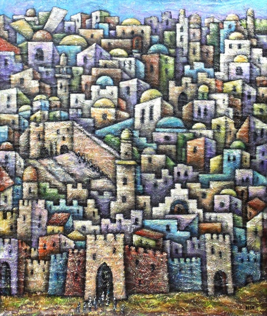Yosef Reznikov  'Old Jerusalem', created in 2020, Original Painting Other.