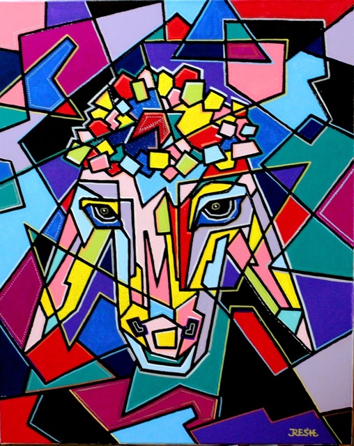 Yosef Reznikov  'Portrait Of A Sheep', created in 2021, Original Painting Other.