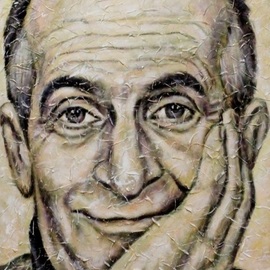portrait of lui de funes By Yosef Reznikov