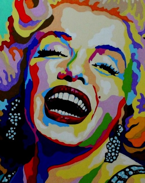 Yosef Reznikov  'Portrait Of Marilyn Monroe', created in 2019, Original Mixed Media.