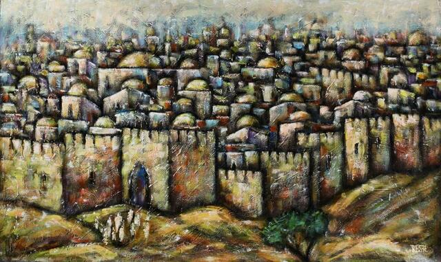 Yosef Reznikov  'The Old Jerusalem', created in 2019, Original Painting Other.