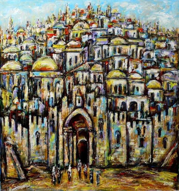 Yosef Reznikov  'The Old Jerusalem', created in 2021, Original Painting Other.