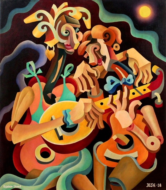 Yosef Reznikov  'Together On A Mandolin', created in 2010, Original Painting Other.