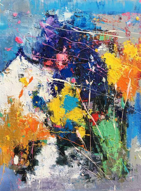 Artist Jinsheng You. 'Beauty Of Abstract 505' Artwork Image, Created in 2019, Original Painting Oil. #art #artist