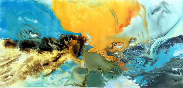 Artist Jinsheng You. 'Beauty Of Ocean 331' Artwork Image, Created in 2020, Original Pastel Oil. #art #artist