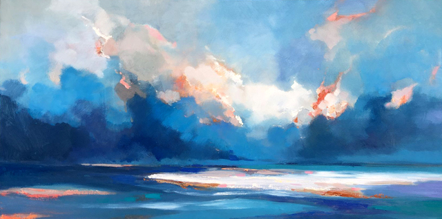 Artist Jinsheng You. 'Cloudy Sky 135' Artwork Image, Created in 2020, Original Pastel Oil. #art #artist