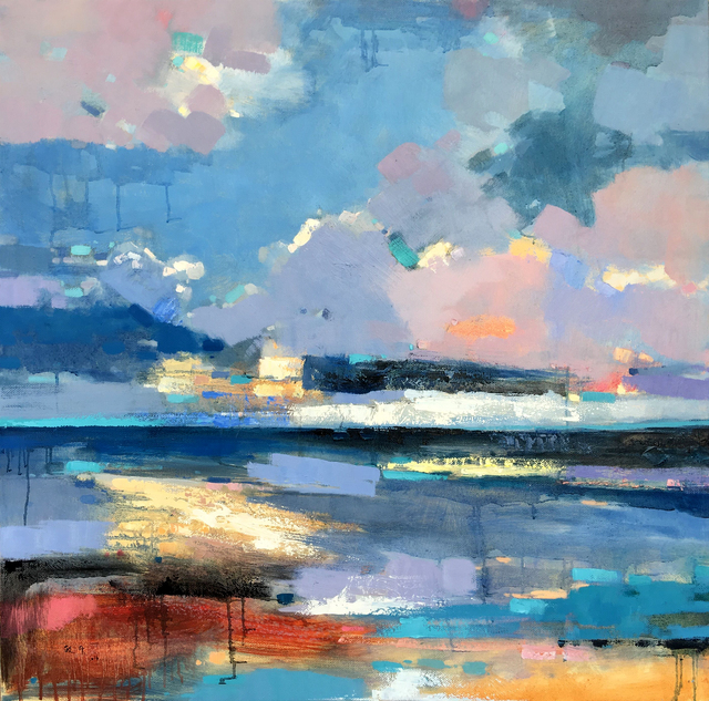 Artist Jinsheng You. 'Colorful Sky 189' Artwork Image, Created in 2020, Original Pastel Oil. #art #artist