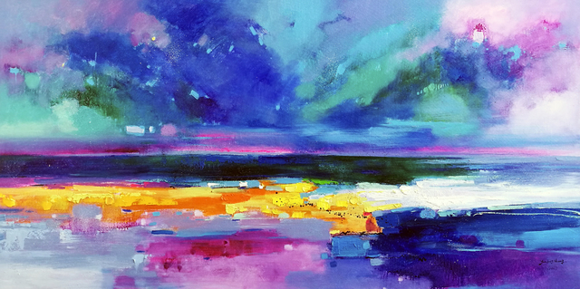 Jinsheng You  'Colorful Sky 699', created in 2021, Original Painting Acrylic.