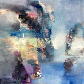 Jinsheng You: 'landscape abstract 305', 2019 Oil Painting, Abstract Landscape. Artist Description: This is an original unique oil painting on canvas. The work was signed in the back by the artist. It will be rolled in a tube for shipping. ...