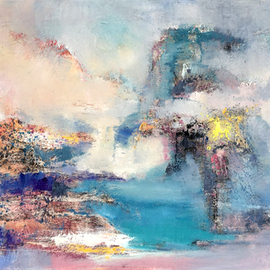 Jinsheng You: 'landscape abstract 311', 2019 Oil Painting, Abstract Landscape. Artist Description: This is an original unique oil painting on canvas. The work was signed in the back by the artist. It will be rolled in a tube for shipping. ...