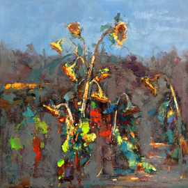 Jinsheng You: 'sunflowers 205', 2020 Oil Painting, Floral. Artist Description: To the artist the sunflower is a metaphor for resilience and perseverance. It is an image of a great personal significance to him as it serves as an inspiration to Jinsheng during the difficult times in his life.This is an original unique oil painting on canvas. The ...