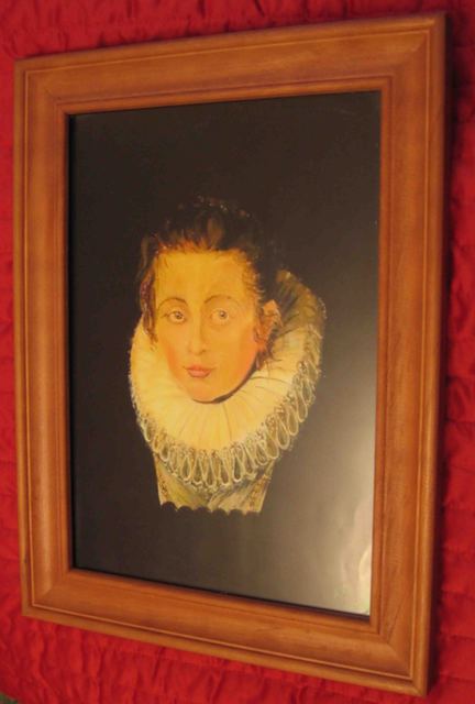 Andrew Young  'Portrait Of A Chambermaid Of Infanta Isabella', created in 2011, Original Mixed Media.
