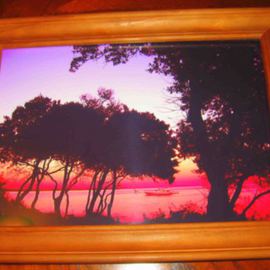 Sunset At Maskin Island Croatia Fine Artwork, Andrew Young