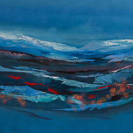 Nicholas Down: 'Changing Winter', 2014 Oil Painting, Abstract Landscape. Artist Description:    Oil on Gesso Panel                                                    ...