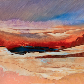 Nicholas Down: 'Desert Study 1', 2010 Oil Painting, Abstract Landscape. Artist Description:  Oil on Gesso on Panel   ...