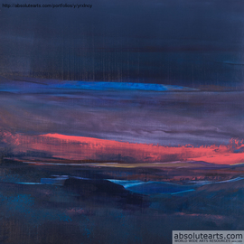 Nicholas Down: 'Dusk,Canyonlands', 2013 Oil Painting, Abstract Landscape. Artist Description:   Oil on Gesso Panel                                      ...